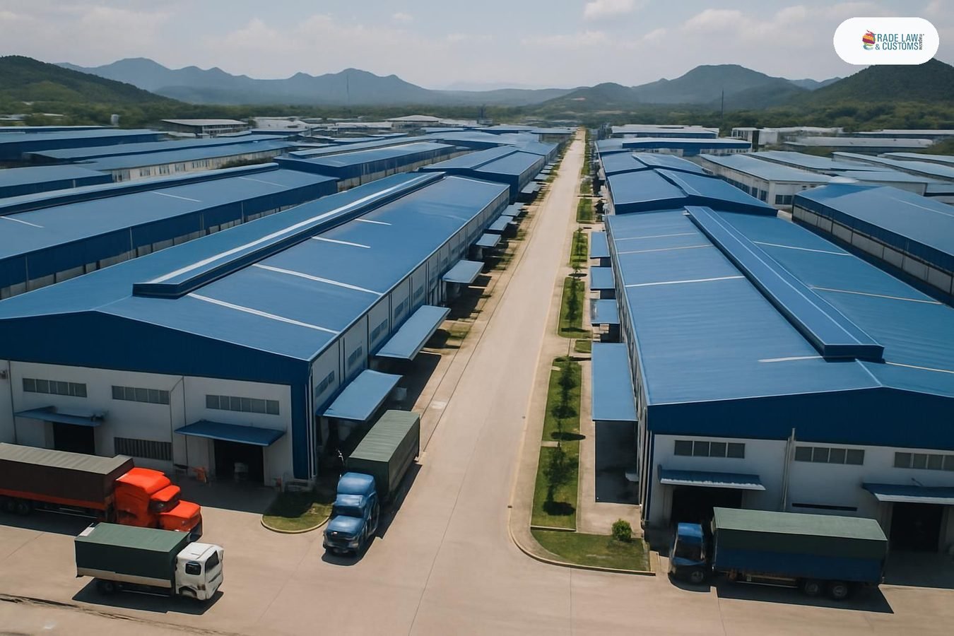 Vista aérea de parque industrial manufacturero en provincia de Thai Nguyen, Vietnam
