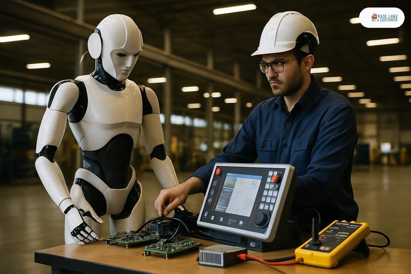 Ingeniero integra robot humanoide en planta de manufactura en Long Island, Nueva York