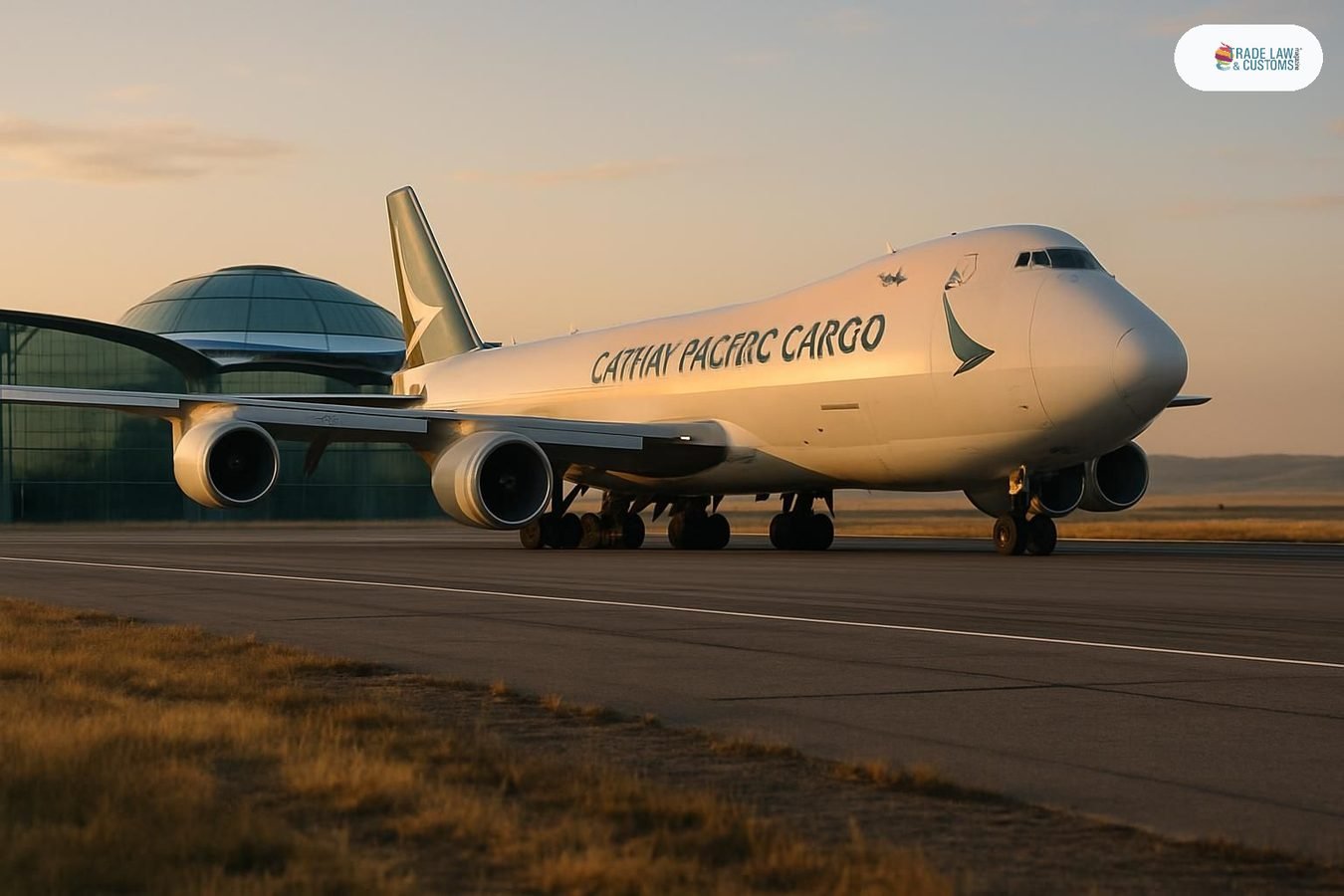 Boeing 747F de Cathay Cargo en el Aeropuerto Internacional de Astana, Kazajistán, primera escala de la aerolínea en Asia Central.