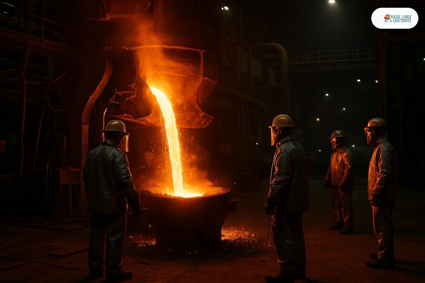 Colada de acero en planta siderúrgica mexicana; sector sujeto a certificados CBAM en exportaciones hacia la UE.