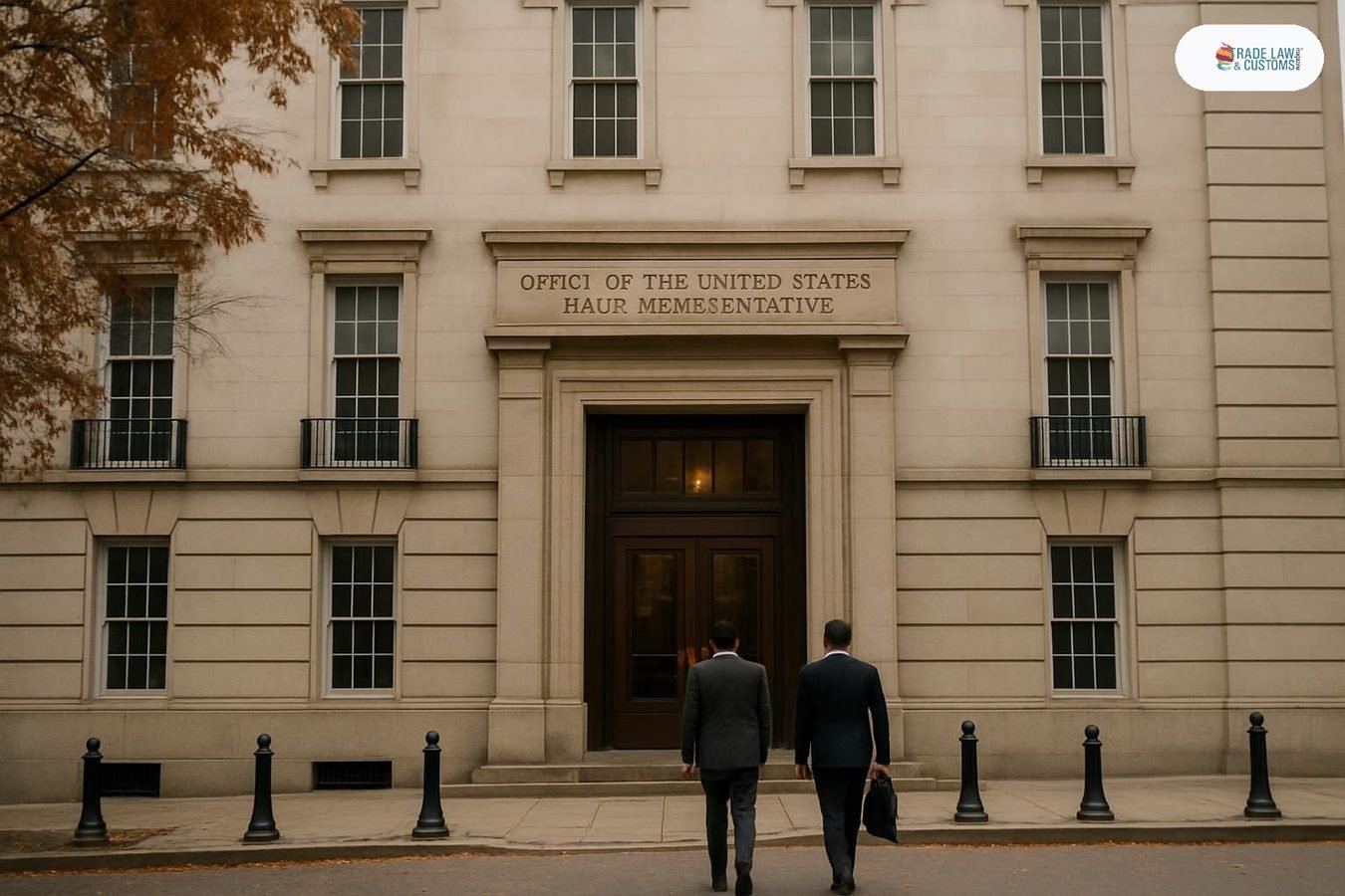 Fachada de la Oficina del Representante Comercial de EE.UU. en Washington, donde se realizaron reuniones técnicas del T-MEC el 10 y 11 de septiembre de 2026.