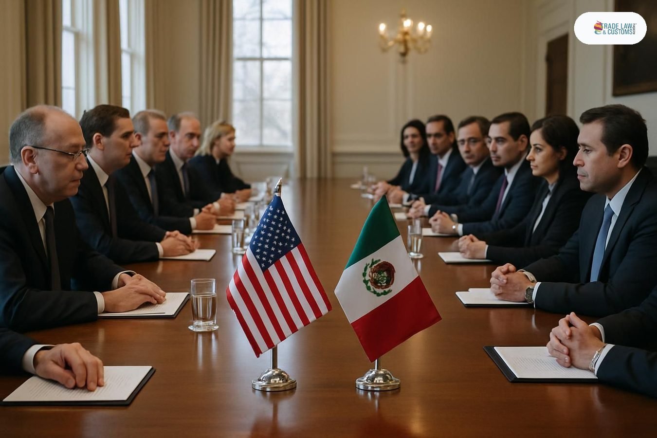 Diplomáticos de México y Estados Unidos en mesa de negociación bilateral en Washington